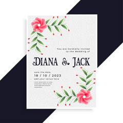 lovely wedding invitation card design