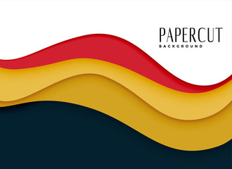 elegant papercut background in wavy style