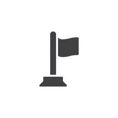Flag vector icon. filled flat sign for mobile concept and web design. Waving flag solid icon. Symbol, logo illustration. Pixel perfect vector graphics