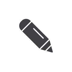 Pencil vector icon. filled flat sign for mobile concept and web design. Pen simple solid icon. Write, edit symbol, logo illustration. Pixel perfect vector graphics