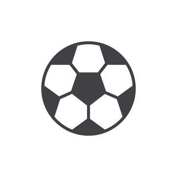 Soccer ball vector icon. filled flat sign for mobile concept and web design. Football ball simple solid icon. Symbol, logo illustration. Pixel perfect vector graphics