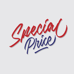 special price hand lettering typography poster