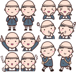  こども園児男の子女の子の喜怒哀楽