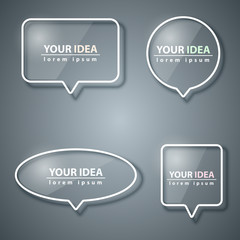Speech bubbles icon. Dialog box info. Abstract infographic