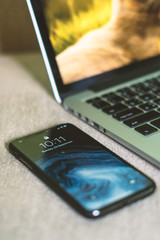 mobile phone with laptop keyboard