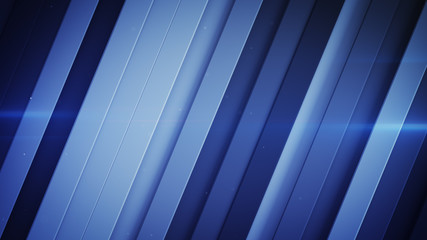 Obraz premium Diagonal stripes and blue light flares abstract 3D rendering
