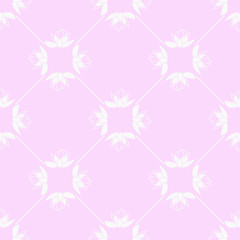 abstract floral seamless pattern with flowers, netting and leaves