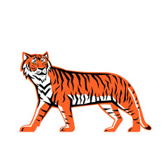 Fototapeta na wymiar Bengal Tiger Full Body Mascot