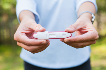 Pregnancy test close up