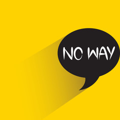 no way speech bubble on yellow background