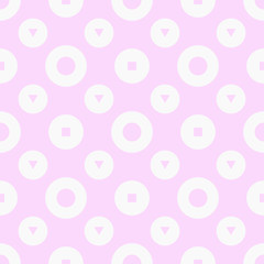 Geometric seamless pattern. Circles and triangles
