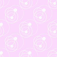 Geometric seamless pattern. Circles and rings