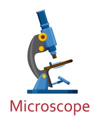 Microscope isolated on the white background