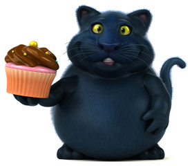 Fun cat - 3D Illustration