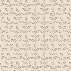Seamless pattern of abstract leaves. Vector seamless pattern.