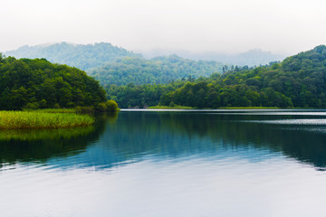 lake high in the Caucasus mountains