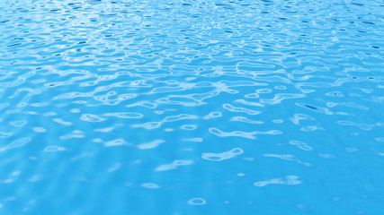3d rendering of blue water with little ripples and reflection