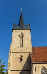 Fototapeta premium Tower of the St. Servatius church in Duderstadt, Germany