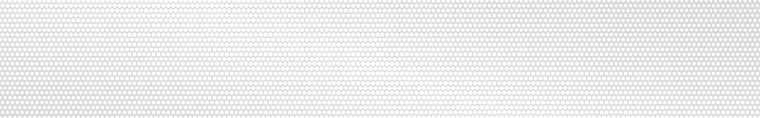 Abstract halftone gradient horizontal banner in white colors