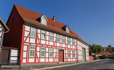 Colorful half timbered houses in Duderstadt, Germany