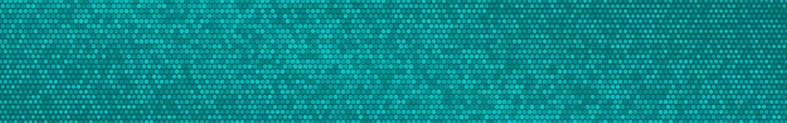 Abstract halftone gradient horizontal banner in randomly shades of light blue colors