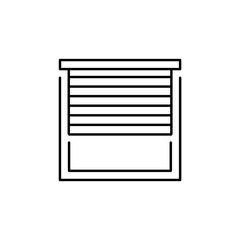 Horizontal window mini blinds. Venetian blind. Line vector icon 