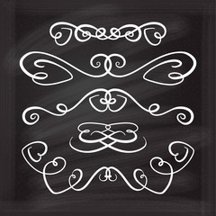 Vector calligraphic design elements.