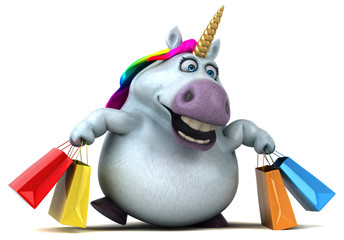 Fun unicorn - 3D Illustration © Julien Tromeur