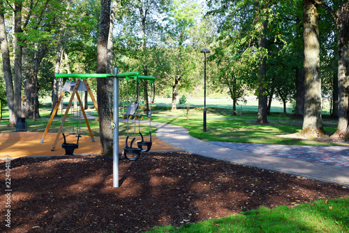 Empty Chain Swing Carousel For Baby Toddlers On Playground