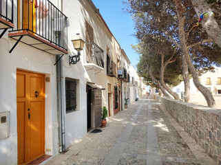 Fototapeta na wymiar Charming narrow street in Island of Tabarca. Spain