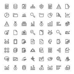 Statistics icon set