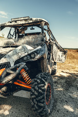 Close-up tail view of ATV quad bike. © fotofabrika