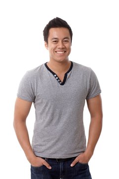 Portrait of happy smiling casual man