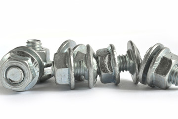 Bolts on white