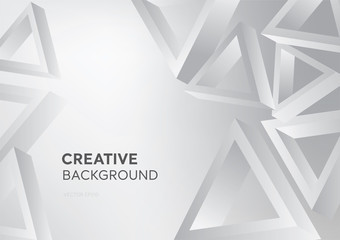 Modern abstract white gray triangle creative background design