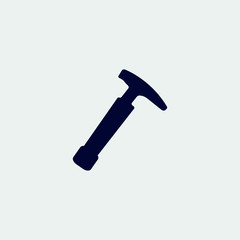hammer isolated on white background icon, vector illustration