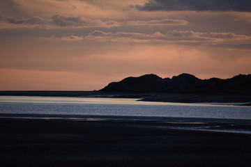 Sunset over Raglan beach