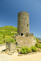 Fototapeta na wymiar Outlook tower in Doria castle, Vernazza