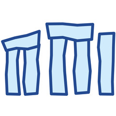 Stonehenge London / Großbrittanien Vector Icon Illustration