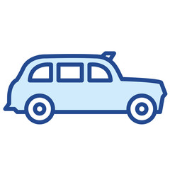 Taxi Cab / Großbrittanien Vector icon Illustration