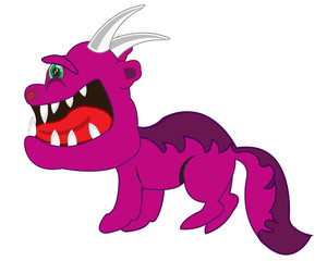 Fairy-tale crock on white background is insulated