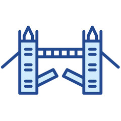 Tower Bridge Vector Icon Illustration