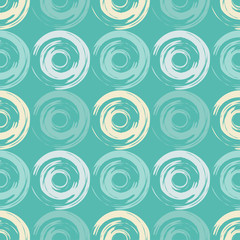 Polka dot seamless pattern. Geometric background. Ink blots. Dots, circles and buttons. Тextile rapport.