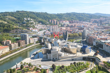 Bilbao skyline from a lookout tower, Spain