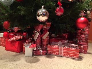 christmas tree and gifts