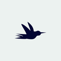 silhouette of bird icon, vector illustration