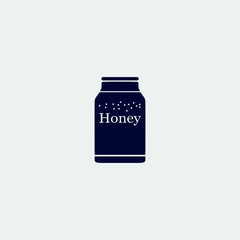 honey jar icon, vector illustration
