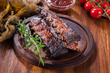 Spicy barbecued pork ribs