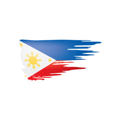 Philippines flag, vector illustration on a white background.