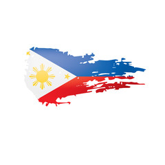 Philippines flag, vector illustration on a white background.